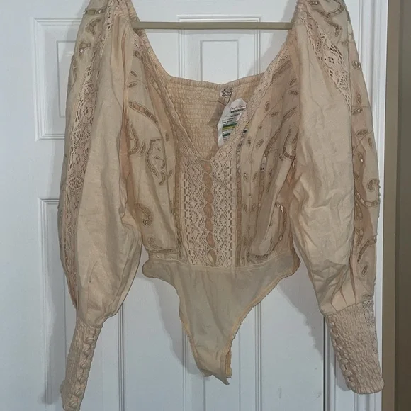 Free People Intimately Regina Eyelet Bodysuit - Picture 6 of 7